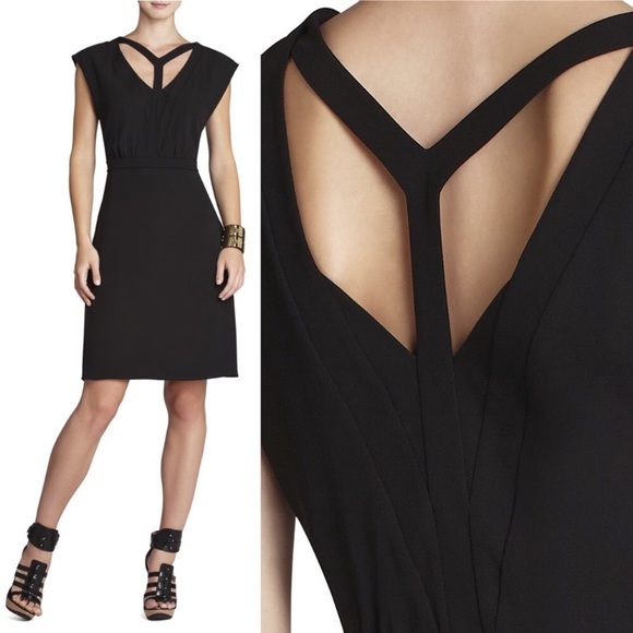 BCBGMaxAzria Dresses & Skirts - BCBGMAXAZRIA Katryn Strappy Cutout Black MiniDress